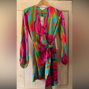 NWT Never Fully Dressed Wrap Bright Pastel Dress
